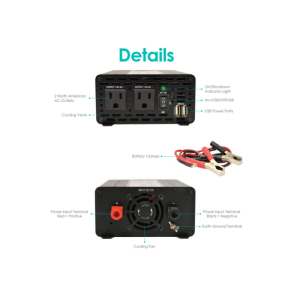 Whistler 800 Watt 12V Power Inverter XP800i Details