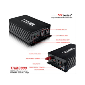 Thor THMS800-PPI 800 Watt Power Inverter Features