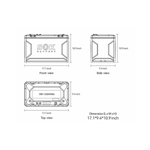 SOK 12V 314Ah Lithium Battery, Built-in heater & Bluetooth, Victron CAN Comms - Image 6