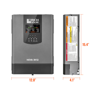 Rich Solar NOVA 3K12 3000W 12V Pure Sine Wave Inverter with Built-in Transfer Switch UL458 Certified - Image 12