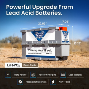 Battle Born BBGC3 270Ah 12V LiFePO4 Deep Cycle GC3 Battery - Image 6