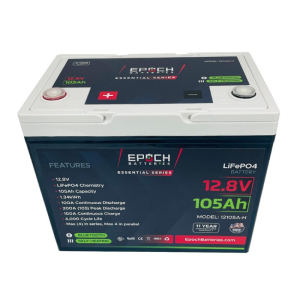 EPOCH 12V 105Ah Essential Series - Bluetooth & Heated LiFePO4 Battery - Image 3