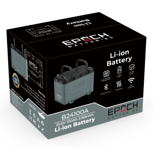 EPOCH 24V 100Ah LiFePO4 Lithium Battery - Bluetooth, Heating, Waterproof - Image 3