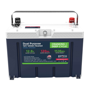 EPOCH 12V 120Ah Pro Series - LiFePO4 Cranking & Deep Cycle Lithium Battery (Dual Purpose)