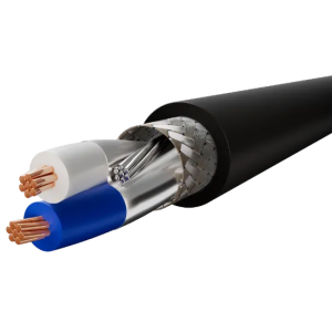 22/1PR 7XTC OS/OB PE/PVC PLTC/CMG Black - Electronic Wire (Belden 3105A Equivalent)